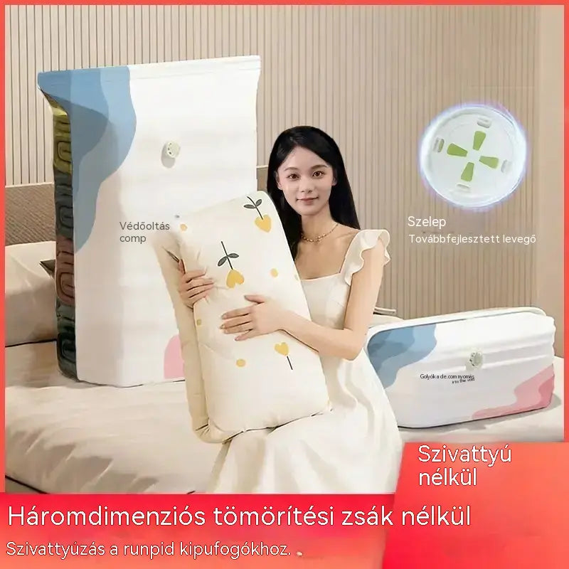 【Korlátozott ideig 50% kedvezmény!】🧳 5 termék mindössze 9200 Ft 💨 Nagy, rugalmas vákuumos tárolótasakok: Nincs szükség pumpára, szivárgásmentes, ideális helytakarékosságra a bőröndben és otthon ✈️