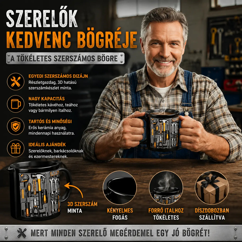 【Korlátozott ideig 50% kedvezmény!】🔥☕Végső szerelő szerszámkészlet Bögre