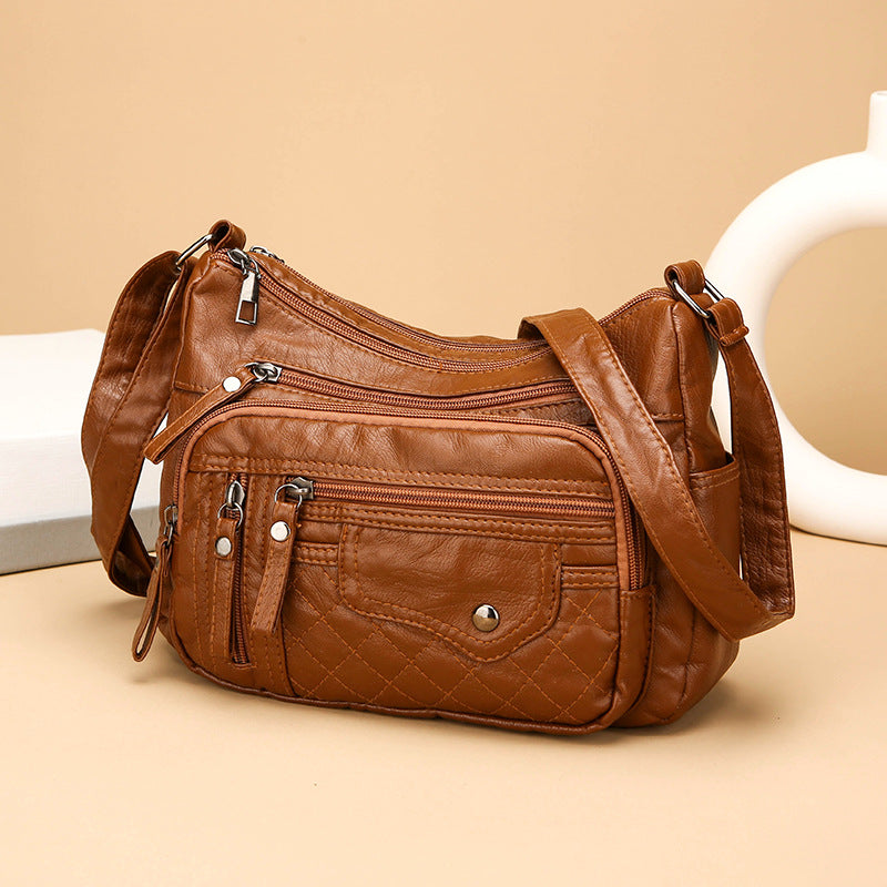 【50% kedvezmény】2026 Új, nagy kapacitású puha bőr válltáska/crossbody táska