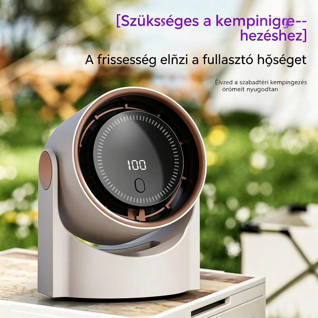 【Korlátozott ideig 50% kedvezmény!】🧊🍃Új, lapát nélküli, turbina stílusú asztali ventilátor (falra szerelhető)