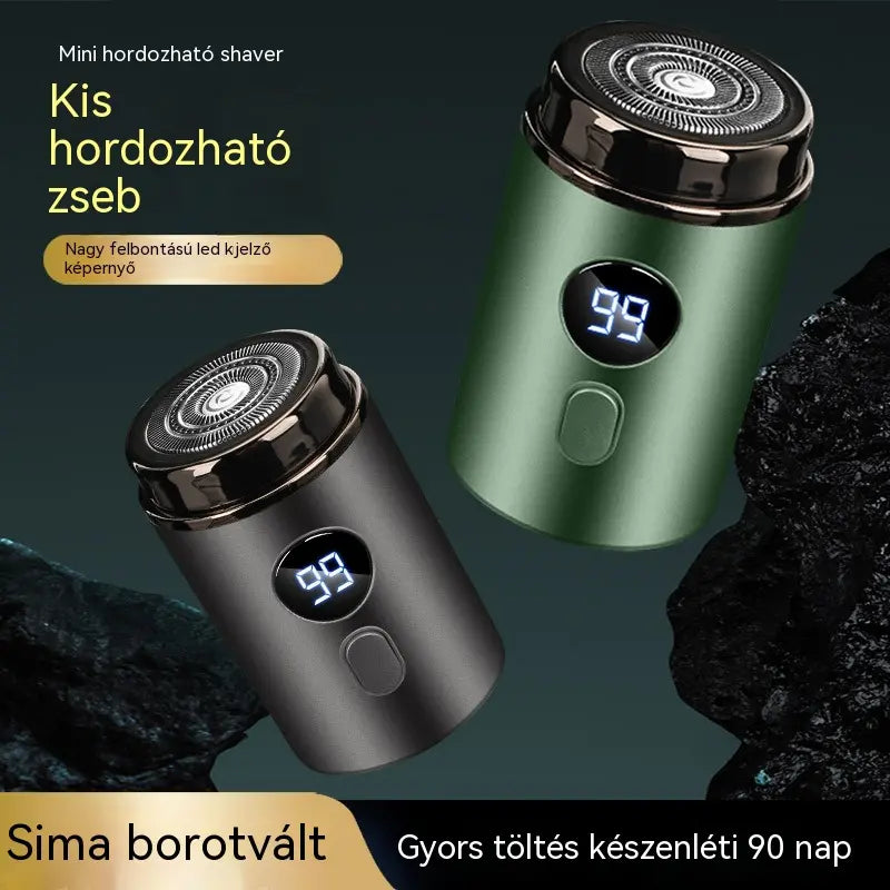 🔥Legnagyobb ajánlat: 50% KEDVEZMÉNY🔥Erőteljes mini elektromos borotva férfiaknak digitális kijelzővel