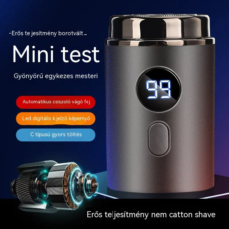 🔥Legnagyobb ajánlat: 50% KEDVEZMÉNY🔥Erőteljes mini elektromos borotva férfiaknak digitális kijelzővel