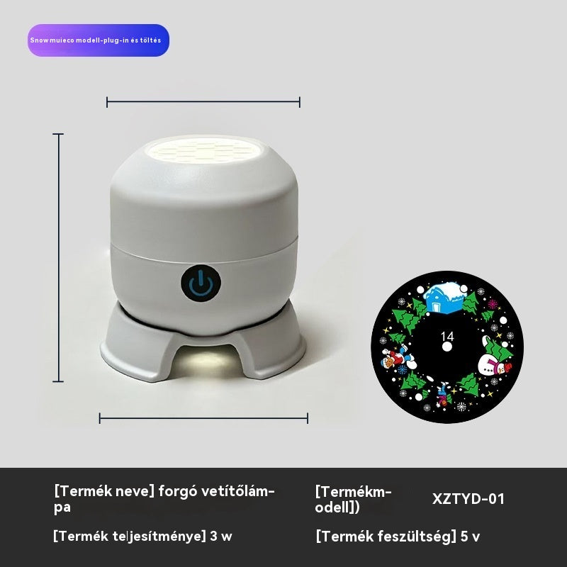 【50% akció】 Dinamikus forgó LED projektor