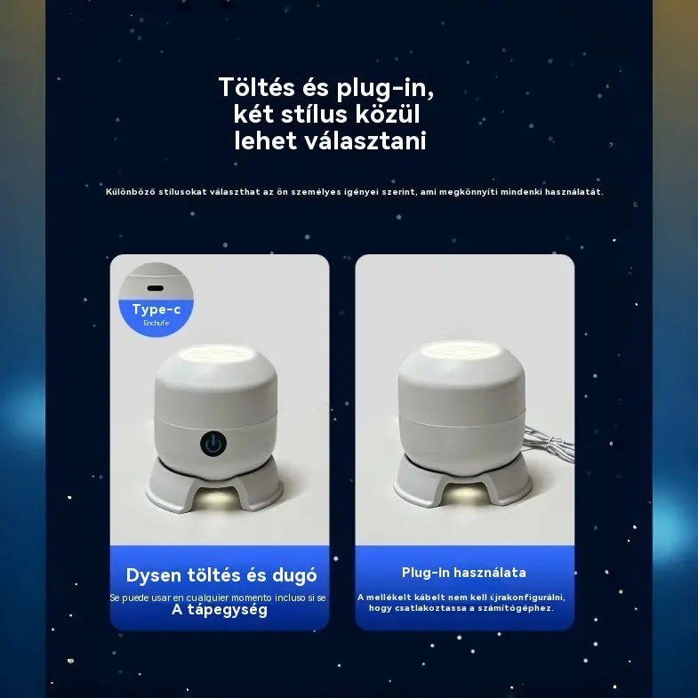【50% akció】 Dinamikus forgó LED projektor