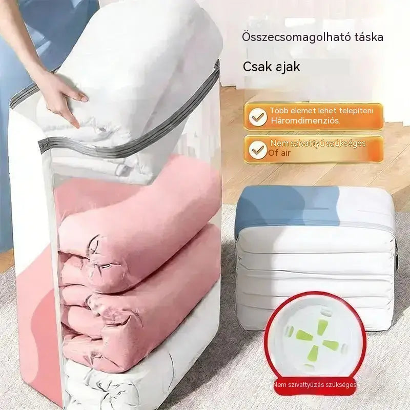 【Korlátozott ideig 50% kedvezmény!】🧳 5 termék mindössze 9200 Ft 💨 Nagy, rugalmas vákuumos tárolótasakok: Nincs szükség pumpára, szivárgásmentes, ideális helytakarékosságra a bőröndben és otthon ✈️