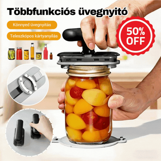 【50% kedvezmény korlátozott ideig!】Multifunkciós rozsdamentes acél üvegnyitó，Korlátozott ideig érvényes ajánlat